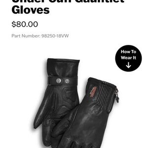 Harley Davidson Women’s Black Gauntlet Gloves